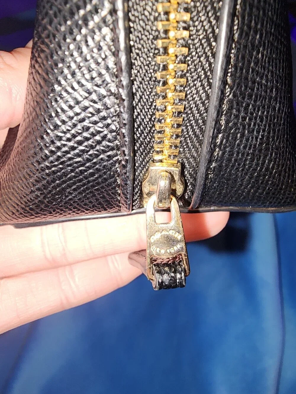 Coach black leather